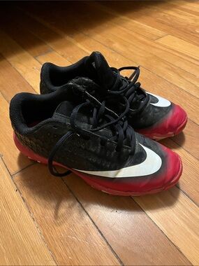 Nike Vapor Kids Black and Red Low-Top cleats